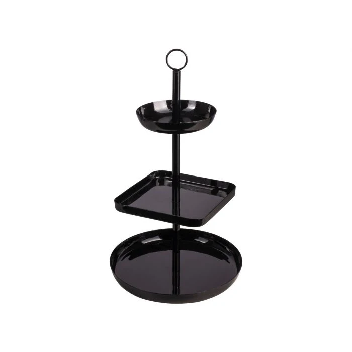 Gusta Etagere / Serveertoren - Zwart - Metaal 3 Gusta Etagere / Serveertoren - Zwart - Metaal