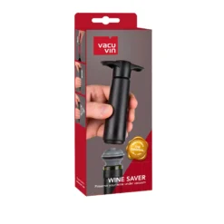 Vacu Vin Wijnpomp Met 2 Wijnstoppers - Wine Saver - Zwart -Keukenbenodigdheden Winkel 09814606 Wine Saver Black 1 Pump 2 Stoppers Pack
