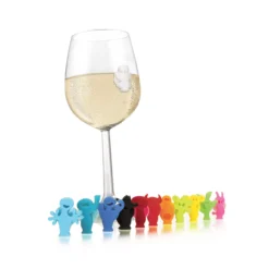 Vacu Vin Wijnglasherkenners - Gekleurd - 12 Stuks -Keukenbenodigdheden Winkel 1886060 Glass Markers Party People 12 pcs Main