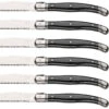 Sareva Steakmessenset Laguiole - Zwart - 6 Stuks -Keukenbenodigdheden Winkel 26082021 5