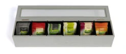 Sakura Tea Theedoos - Wit - 6-vaks - Met Fluweel - 43 X 9 Cm 10 Sakura Tea Theedoos - Wit - 6-vaks - Met Fluweel - 43 X 9 Cm -Keukenbenodigdheden Winkel 3 6 vaks lang 9