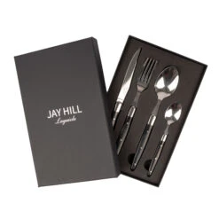 Jay Hill Bestekset Laguiole - Zwart - 24 Delig / 6 Personen -Keukenbenodigdheden Winkel 3 8720812849643 2 2