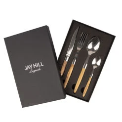 Jay Hill Bestekset Laguiole - Olijfhout - 4-delig -Keukenbenodigdheden Winkel 4 8720812849636 2