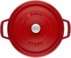 Staub Braadpan / Cocotte - Kersenrood - ø 22 Cm / 2.6 Liter -Keukenbenodigdheden Winkel 40509 814 0 2 1