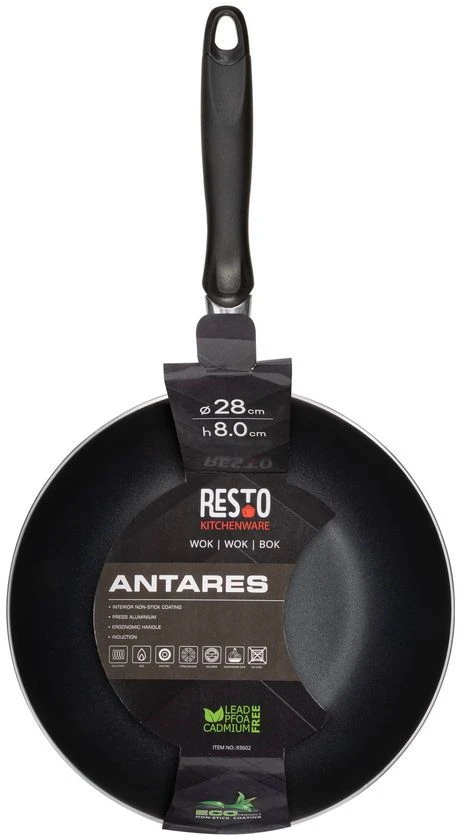 Resto Kitchenware Wokpan Antares - ø 28 Cm - Standaard Anti-aanbaklaag 8 Resto Kitchenware Wokpan Antares - ø 28 Cm - Standaard Anti-aanbaklaag - Afbeelding 6