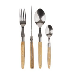 Jay Hill Bestekset Laguiole - Olijfhout - 4-delig -Keukenbenodigdheden Winkel 45 bestek