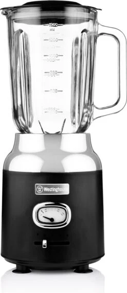 Westinghouse Retro Waterkoker + Broodrooster 2 Sleuven + Blender - Zwart -Keukenbenodigdheden Winkel 520x1200 2