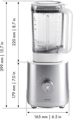 Zwilling Blender Enfinigy - 1.4 Liter - 1200 W - Zilver/Wit -Keukenbenodigdheden Winkel 53002 000 0 10