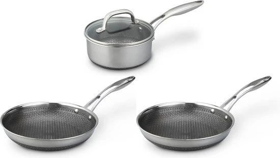 Westinghouse Pannenset Black Signature (Koekenpan ø 20 En 24 Cm + Steelpan ø 20 Cm) - Inductie En Alle Andere Warmtebronnen 3 Westinghouse Pannenset Black Signature (Koekenpan ø 20 En 24 Cm + Steelpan ø 20 Cm) - Inductie En Alle Andere Warmtebronnen