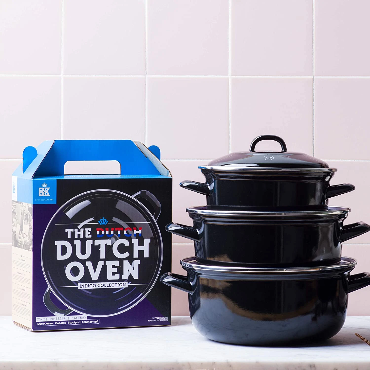 BK Braadpan Indigo - Zwart - ø 22 Cm / 3.3 Liter 4 BK Braadpan Indigo - Zwart - ø 22 Cm / 3.3 Liter - Afbeelding 2