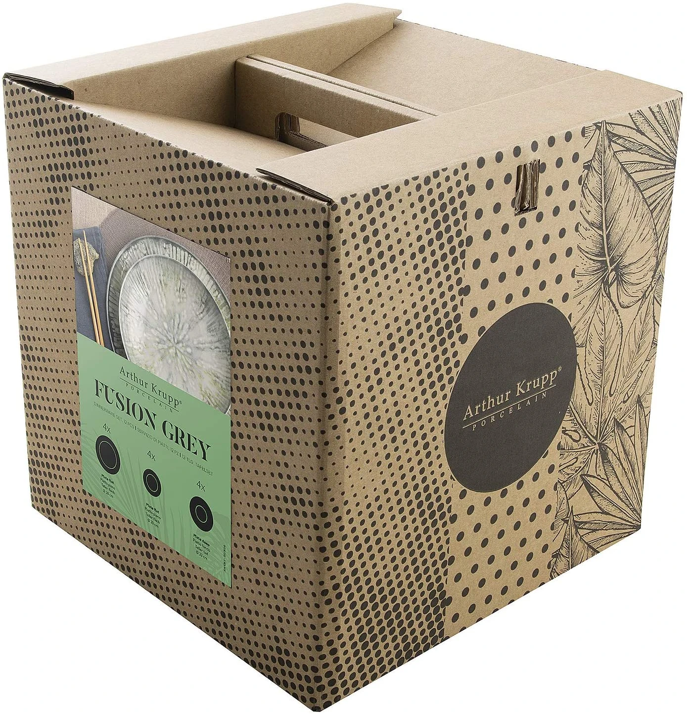 Arthur Krupp Serviesset Fusion Grey - 12-delig / 4 Personen 7 Arthur Krupp Serviesset Fusion Grey - 12-delig / 4 Personen - Afbeelding 5