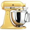 KitchenAid Keukenmachine Artisan - Kantelbare Kop - Pastel Geel - 4.8 Liter - 5KSM175PSEMY -Keukenbenodigdheden Winkel 859701501050