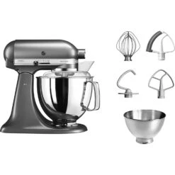 KitchenAid Keukenmachine Artisan - Kantelbare Kop - Tingrijs - 4.8 Liter - 5KSM175PSEMS 7 KitchenAid Keukenmachine Artisan - Kantelbare Kop - Tingrijs - 4.8 Liter - 5KSM175PSEMS -Keukenbenodigdheden Winkel 8597015014005B15D 1