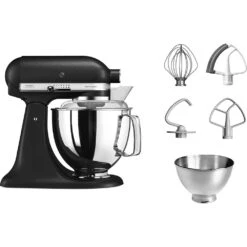 KitchenAid Keukenmachine Artisan - Kantelbare Kop - Vulkaanzwart - 4.8 Liter - 5KSM175PSEBK 7 KitchenAid Keukenmachine Artisan - Kantelbare Kop - Vulkaanzwart - 4.8 Liter - 5KSM175PSEBK -Keukenbenodigdheden Winkel 8597015014605B15D