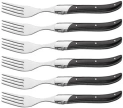Jay Hill Steakvorken Laguiole - Zwart - 6 Stuks -Keukenbenodigdheden Winkel 8720364450885 1