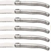 Sareva Steakmessenset Laguiole - RVS - 6 Stuks -Keukenbenodigdheden Winkel 8720364453411