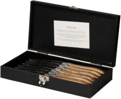 Jay Hill Steakmessen Laguiole - Raw Black - Olijfhout - 6 Stuks -Keukenbenodigdheden Winkel 8720364453459 3