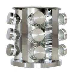 Blackwell Kruidenrek / Kruidencarrousel - Inclusief 12 Kruidenpotjes - RVS -Keukenbenodigdheden Winkel 8720364455521 1 1