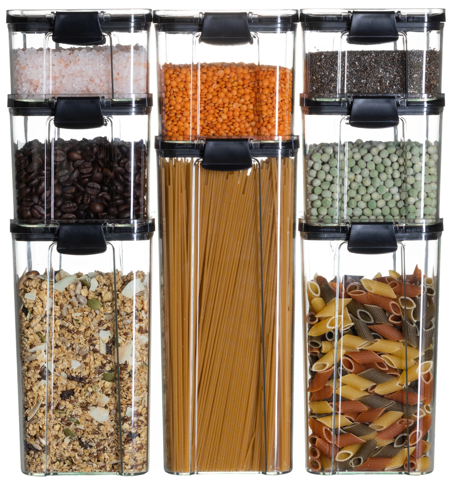 Sareva Voorraadpotten Set - Kunststof - 8 Delige Set 3 Sareva Voorraadpotten Set - Kunststof - 8 Delige Set