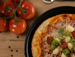 Jay Hill Pizzaborden Speckle Black - ø 32 Cm - 4 Stuks -Keukenbenodigdheden Winkel AR7A5898