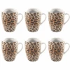 Studio Tavola Mokken Leopard 340 Ml - 6 Stuks -Keukenbenodigdheden Winkel Eigen merken
