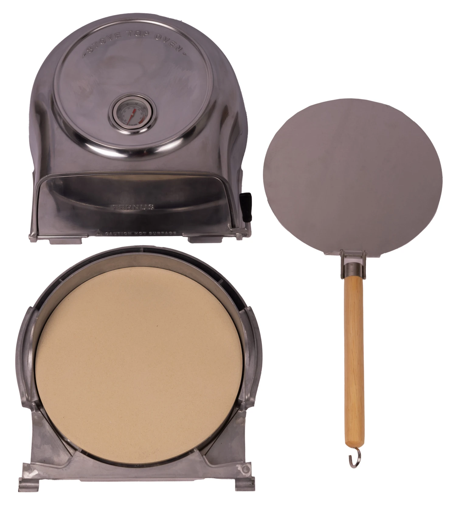 Fernus & Friends Pizza Oven - Voor Fornuis - Pure Polished Aluminium - Voor ø 26 Cm Pizza's 7 Fernus & Friends Pizza Oven - Voor Fornuis - Pure Polished Aluminium - Voor ø 26 Cm Pizza's - Afbeelding 5