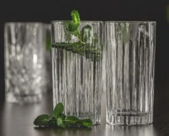 Cookinglife Longdrinkglazen Moville - 440 Ml - 4 Stuks 12 Cookinglife Longdrinkglazen Moville - 440 Ml - 4 Stuks -Keukenbenodigdheden Winkel Glas04 streep 9 1