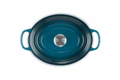 Le Creuset Braadpan Signature - Ovaal - Deap Teal - ø 29 Cm / 4.7 Liter -Keukenbenodigdheden Winkel LC 20210125 HL PS FS 21178296422430 004