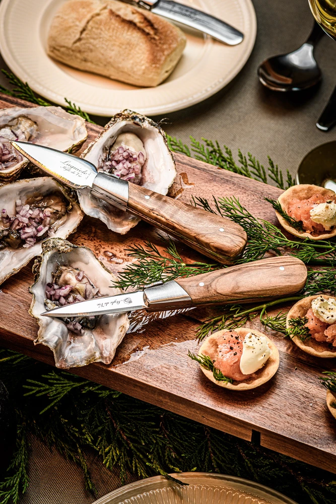 Laguiole Style De Vie Oestermessen Met Oesterhouder Luxury Line Olijfhout 5 Laguiole Style De Vie Oestermessen Met Oesterhouder Luxury Line Olijfhout - Afbeelding 3