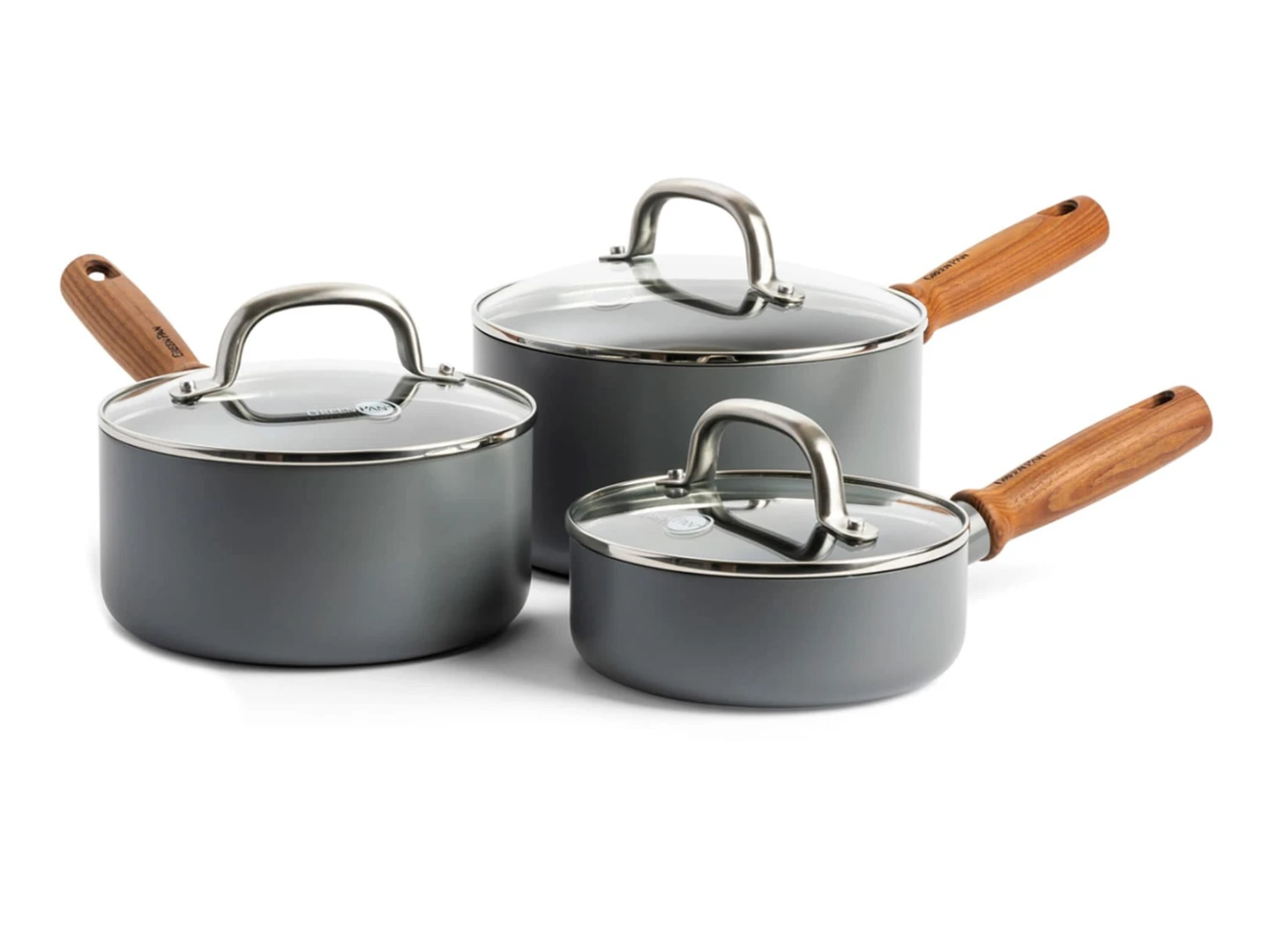 GreenPan Steelpannenset Mayflower Pro 3 Delige Set 3 GreenPan Steelpannenset Mayflower Pro 3 Delige Set