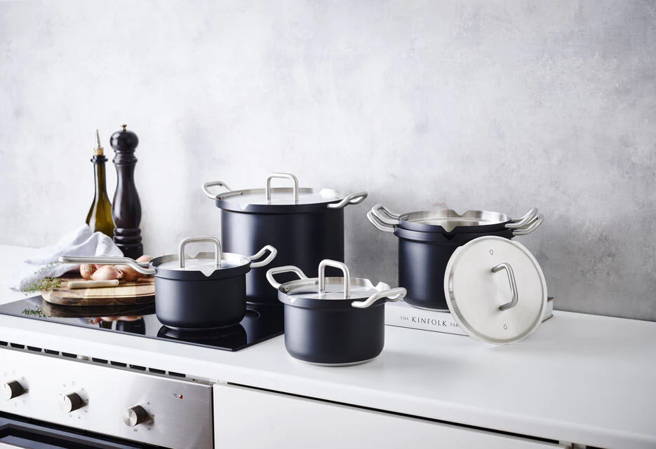 BK Pannenset Q-linair Master Black - 4 Delige Set 4 BK Pannenset Q-linair Master Black - 4 Delige Set - Afbeelding 2