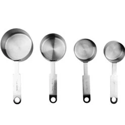 Sareva Maatschepjes - RVS - 4-delig 11 Sareva Maatschepjes - RVS - 4-delig -Keukenbenodigdheden Winkel Sareva maatschepjes RVS