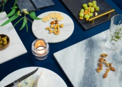 Jay Hill Dienblad - Met Handvatten - Marmer - Grijs - 30 X 20 Cm -Keukenbenodigdheden Winkel Serveerplank Grijs 7 2