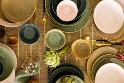 Jay Hill Serviesset Alderney - 16-delig / 4 Personen - Bruin/Geel -Keukenbenodigdheden Winkel Set 2 Sfeer Eilanden Klein 6 10