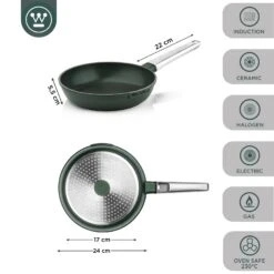 Westinghouse Koekenpan Performance - Gracious Green - ø 24 Cm - Standaard Anti-aanbaklaag -Keukenbenodigdheden Winkel WCFP0095024SG 3