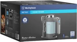 Westinghouse Handmixer Retro Collections - 6 Standen - Blauw - WKHM250BU 7 Westinghouse Handmixer Retro Collections - 6 Standen - Blauw - WKHM250BU -Keukenbenodigdheden Winkel WKHM250BU Hand Mixer BLUE BOX