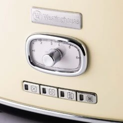 Westinghouse Broodrooster Retro Collections - 2 Sleuven - Vanilla White - WKTTB857WH -Keukenbenodigdheden Winkel WKTTB857WH Retro 2 Slice Toaster 2