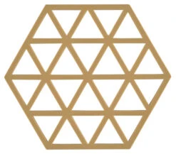 Zone Denmark Pannenonderzetter Triangles - Khaki - 16 X 14 Cm