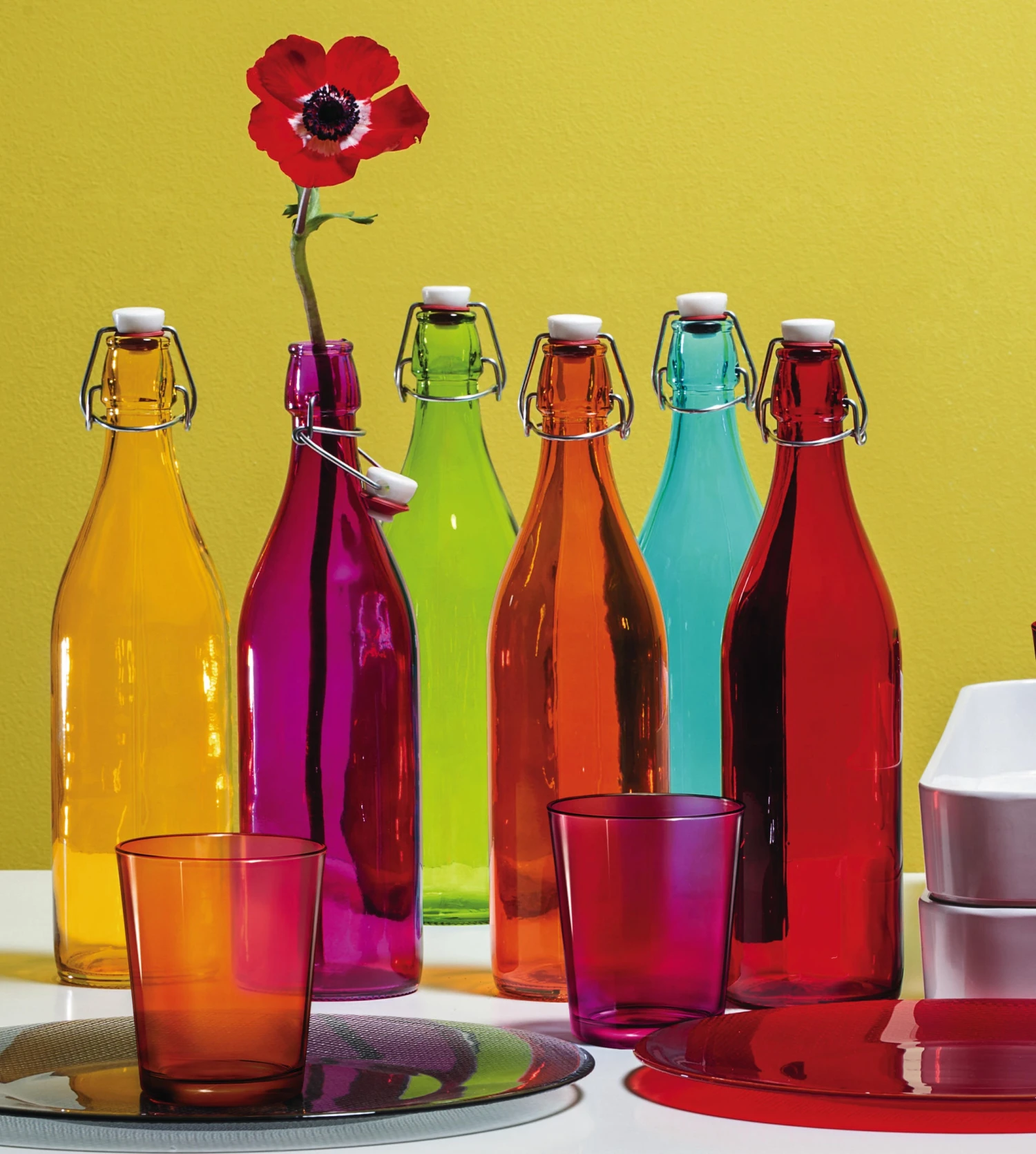 Bormioli Rocco Beugelfles / Weckfles Giara - Groen - 1 Liter 4 Bormioli Rocco Beugelfles / Weckfles Giara - Groen - 1 Liter - Afbeelding 2