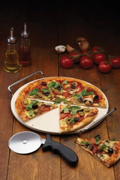 KitchenCraft Pizzasteen En Pizzames - 32 Cm -Keukenbenodigdheden Winkel bhlofbyjsbxrepjvbmsk 77000