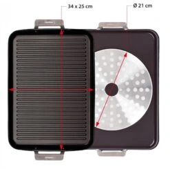 Valira Grillpan Aire Met Handgrepen - 34 X 25 Cm - Standaard Anti-aanbaklaag 10 Valira Grillpan Aire Met Handgrepen - 34 X 25 Cm - Standaard Anti-aanbaklaag -Keukenbenodigdheden Winkel ceramic grill pan aire.jpg3