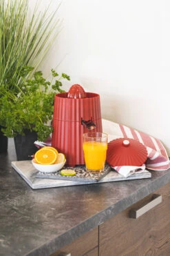 Alessi Citruspers Plissé - Elektrisch - Rood - Michele De Lucchi - MDL07 R -Keukenbenodigdheden Winkel citruspers 2
