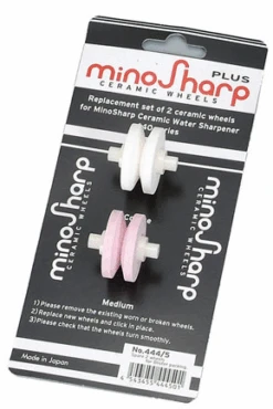 Minosharp Reserve Wieltjes Voor Minosharp Waterslijper 0440 - 2 Stuks 9 Minosharp Reserve Wieltjes Voor Minosharp Waterslijper 0440 - 2 Stuks -Keukenbenodigdheden Winkel minosharp slijpset verpakking 440