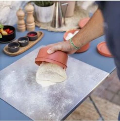 ZiiPa Pizzadeeg Doos - ø 16 Cm / 250 Gram - Terracotta - 6 Stuks -Keukenbenodigdheden Winkel spetina 6 pizza dough boxes terracotta 1 1