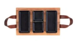 Bowls & Dishes Serveerplank / Tapasplank Streetfood 3-vaks Zwart - Medium -Keukenbenodigdheden Winkel vbb1830.zw 1 1